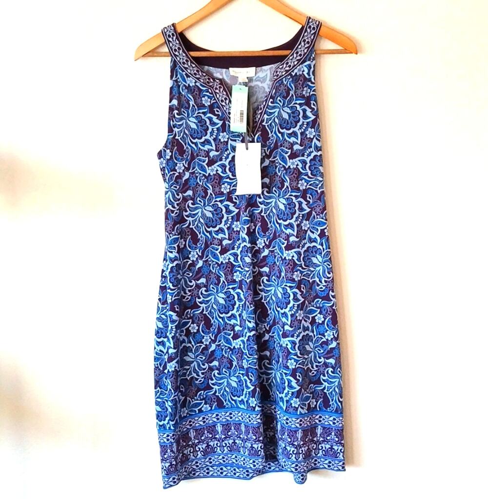 Magnolia Grace Alhambra Embroidered Trim Knit Dress